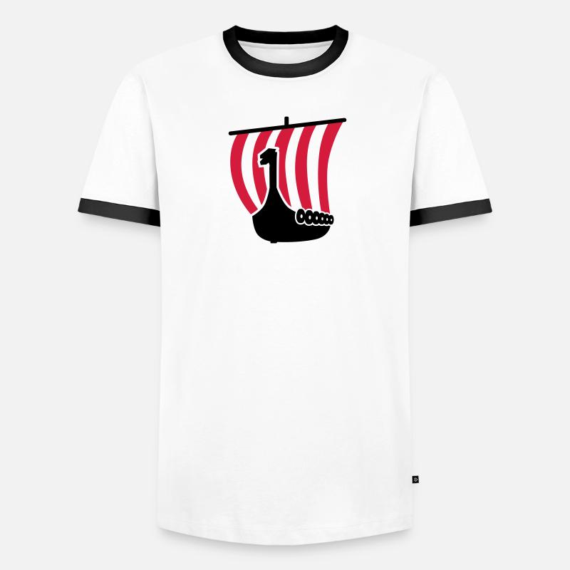 Schiff Männer Kontrast-T-Shirt