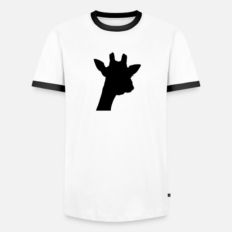 giraffe noir T-shirt contrasté Homme