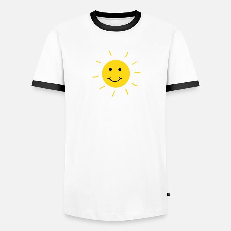 Fröhliche Sonne T-shirt contrasté Homme
