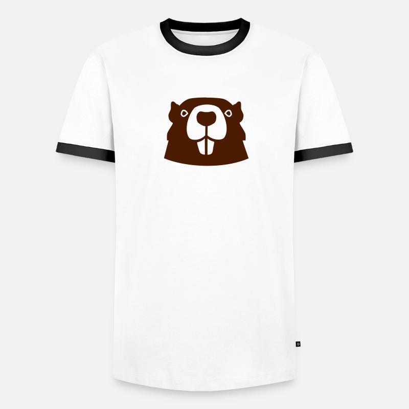 Biber Männer Kontrast-T-Shirt