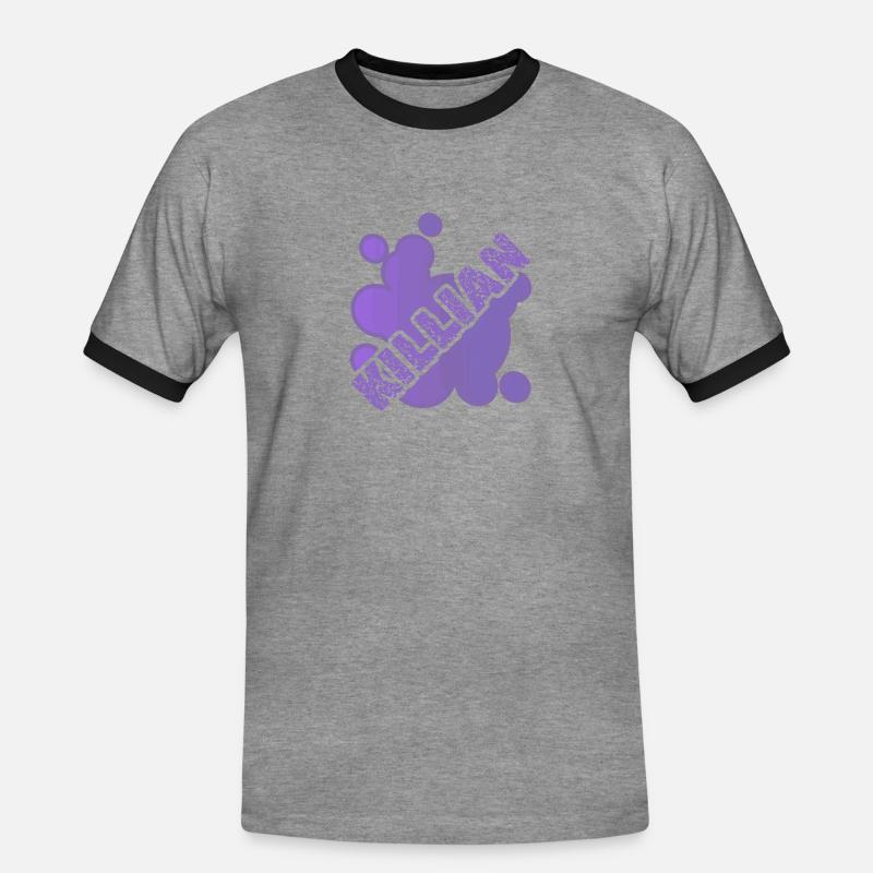 Killian - Men's Ringer Shirt - heather grey/black