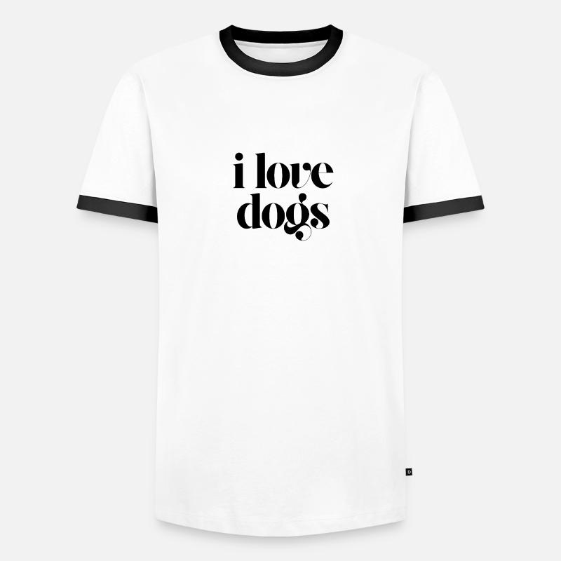 J’adore les chiens T-shirt contrasté Homme