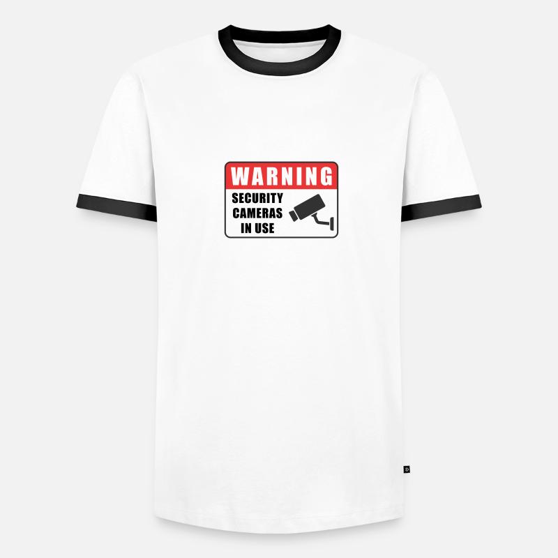CAMÉRAS DE SÉCURITÉ EN UTILISATION T-shirt contrasté Homme