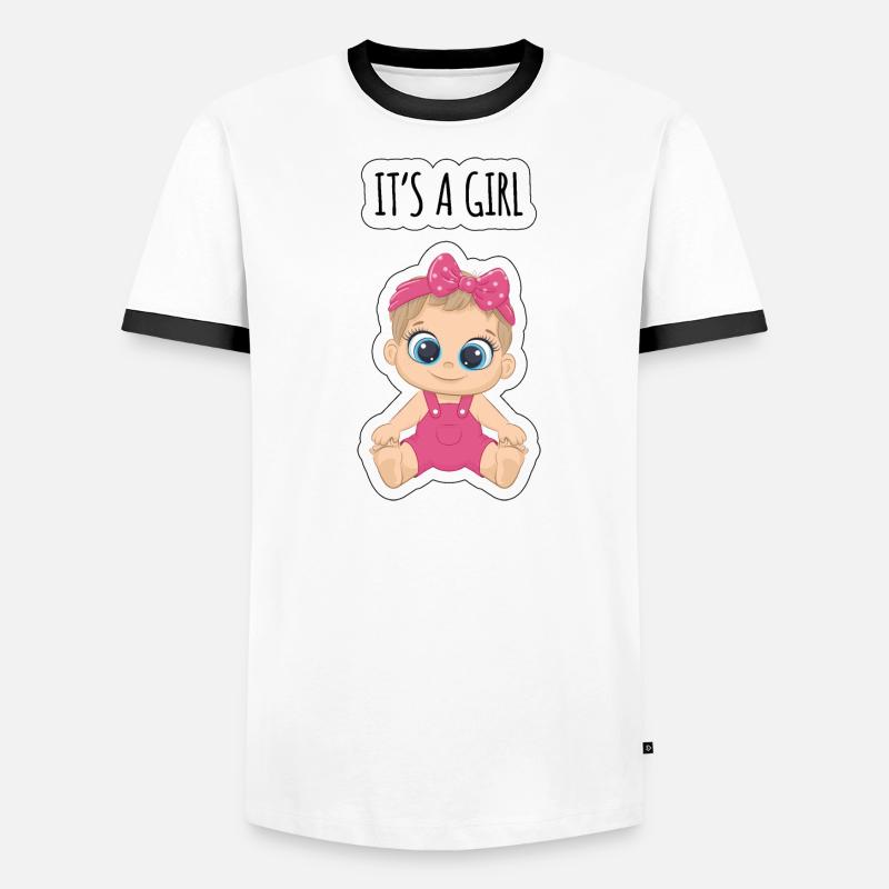 Es ist ein Mädchen Männer Kontrast-T-Shirt