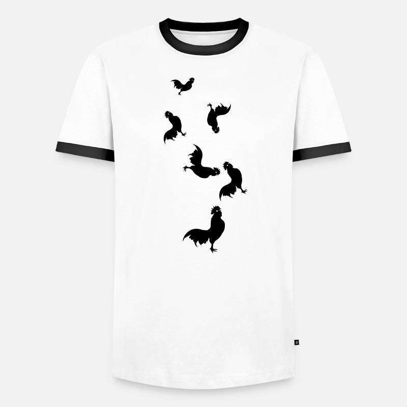 Silhouette d’animal coq T-shirt contrasté Homme