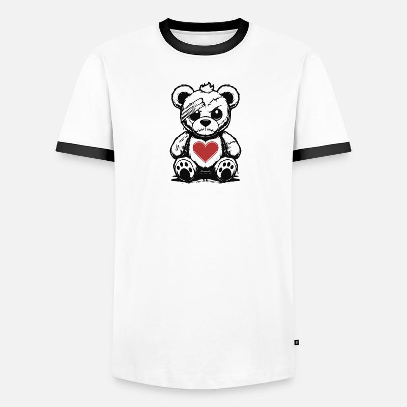 Grumpy Teddy with a good Heart T-shirt contrasté Homme