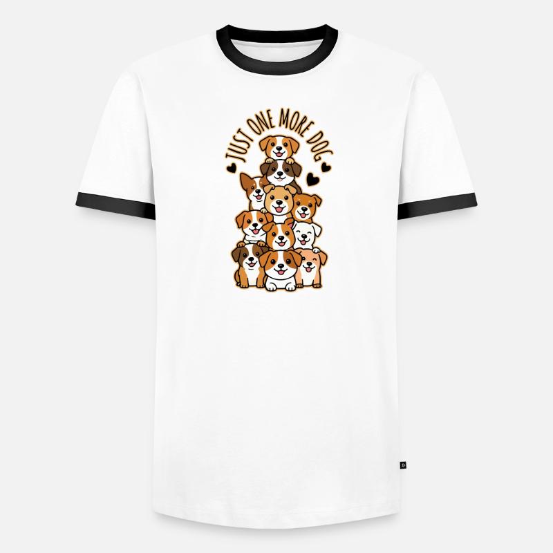 Just One More Dog Stack Men's Ringer Shirt