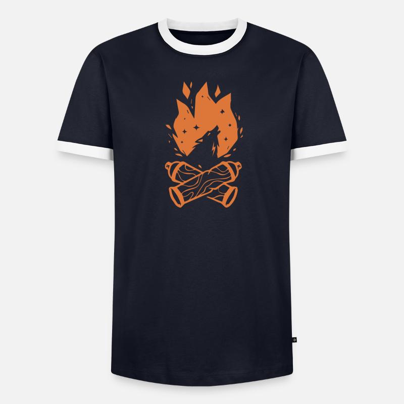 Spray Can Fire - Wolf Men's Ringer Shirt