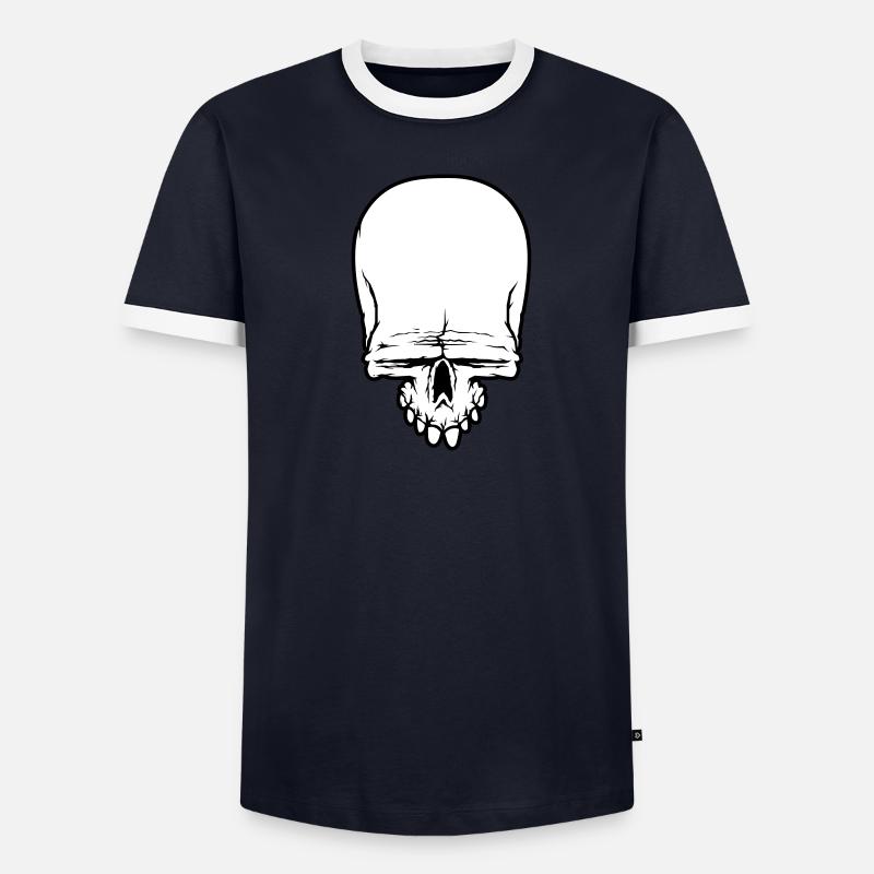 schädel skull Männer Kontrast-T-Shirt