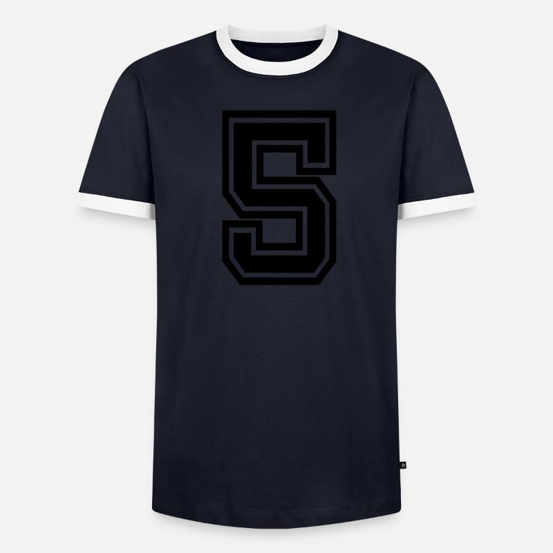 5 Männer Kontrast-T-Shirt