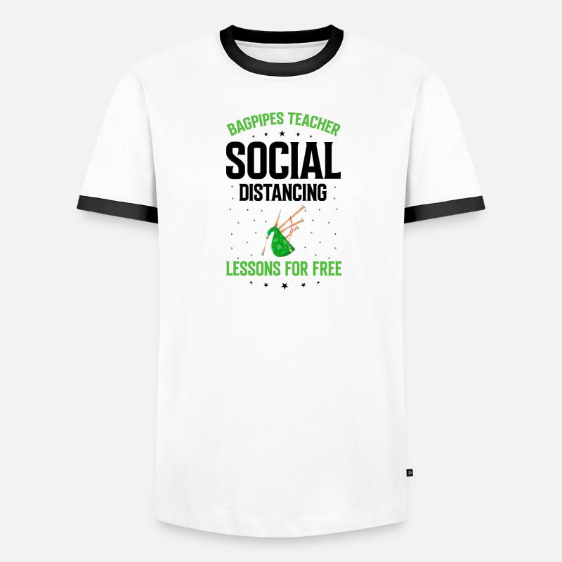 Conception de cornemuse pour la fierté écossaise et la cornemuse T-shirt contrasté Homme