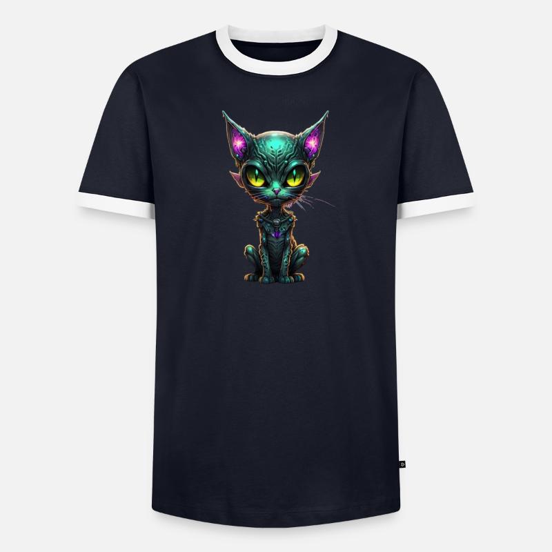 Chat Galaxy T-shirt contrasté Homme