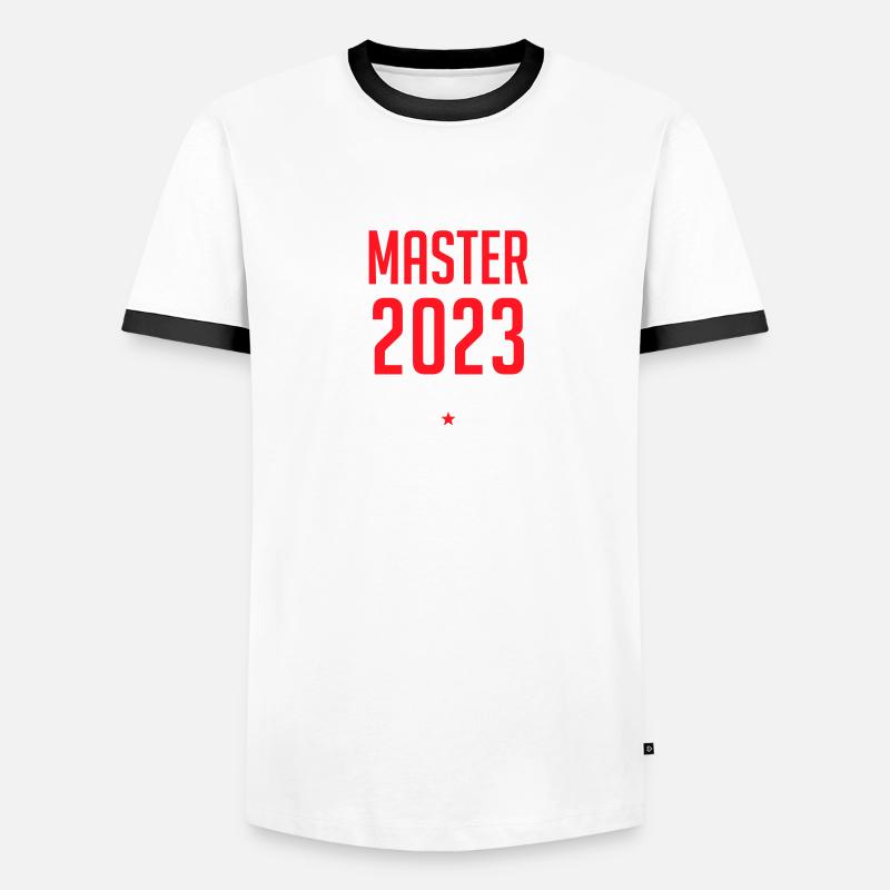 Abschluss 2023 - Master 2023 Studium Student Uni Männer Kontrast-T-Shirt