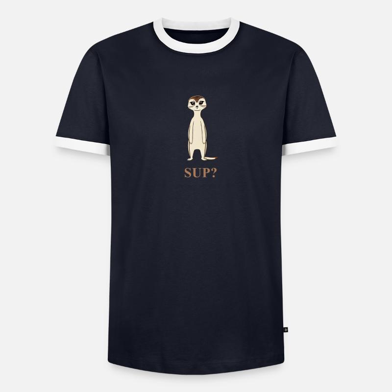 Erdmännchen - Was geht? Männer Kontrast-T-Shirt