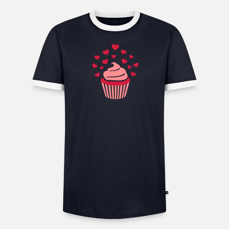 Cupcake Männer Kontrast-T-Shirt