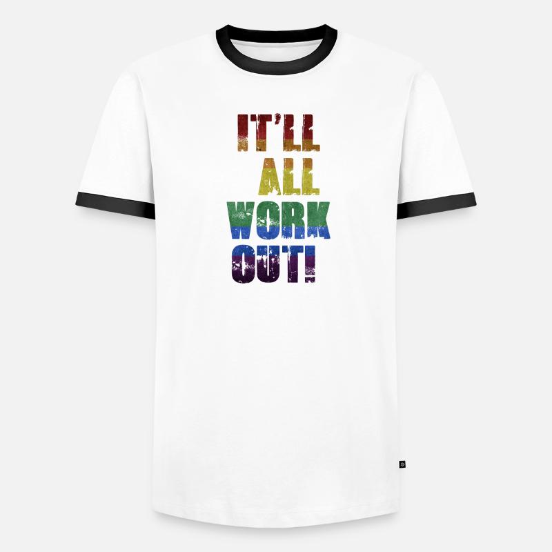 Es wird alles klappen Männer Kontrast-T-Shirt