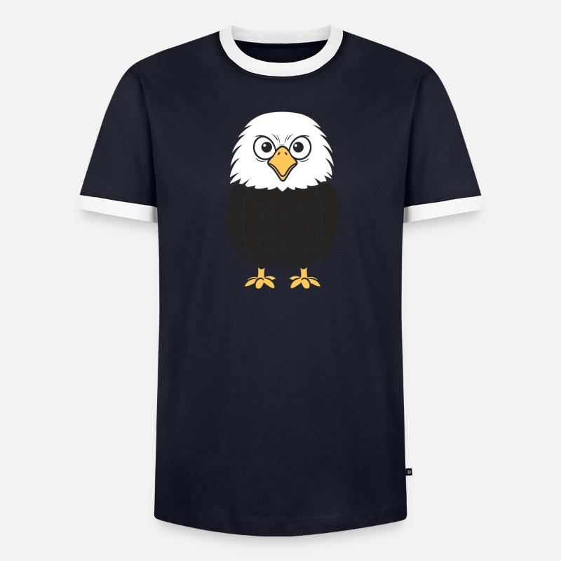 Oiseau aigle T-shirt contrasté Homme
