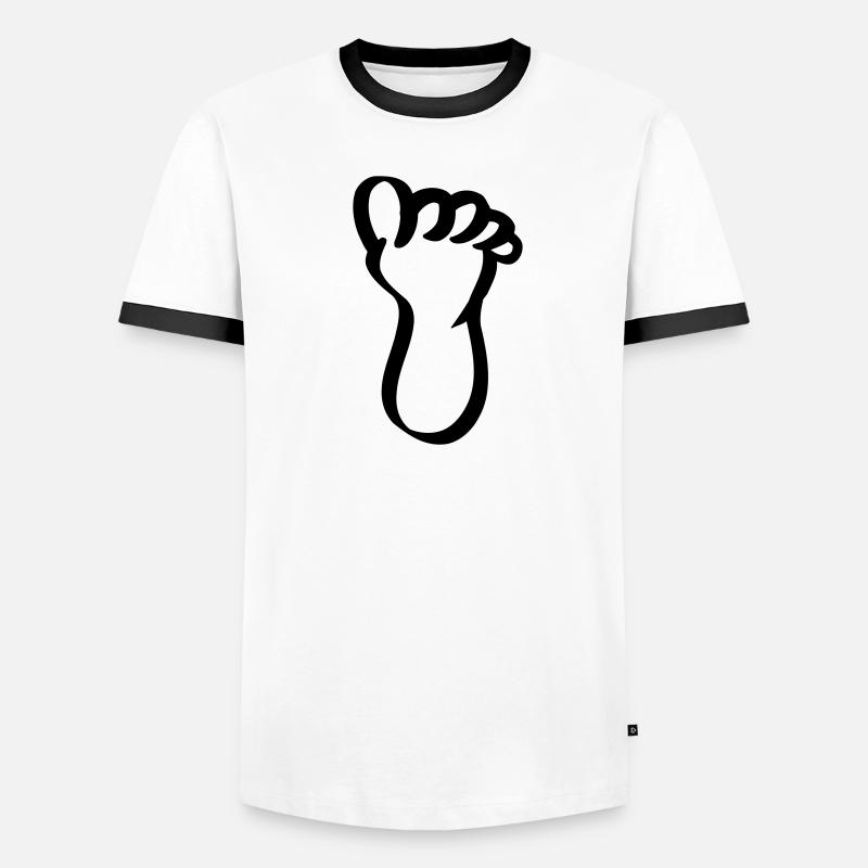 fuss Männer Kontrast-T-Shirt