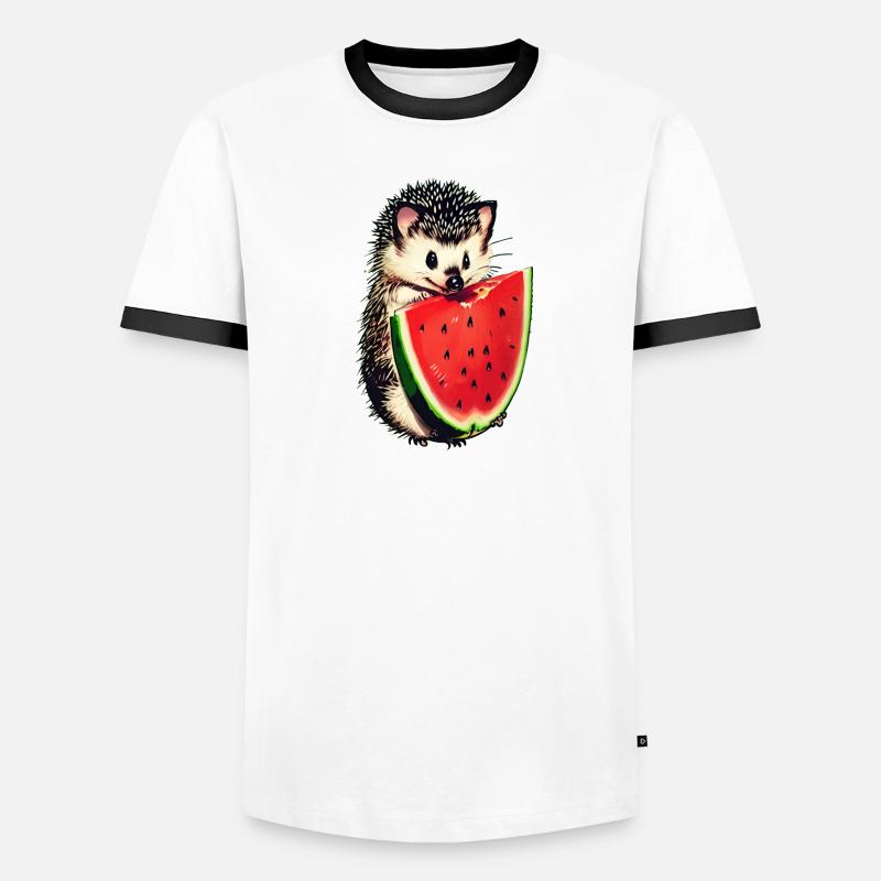 Gâterie de pastèque de hérisson T-shirt contrasté Homme