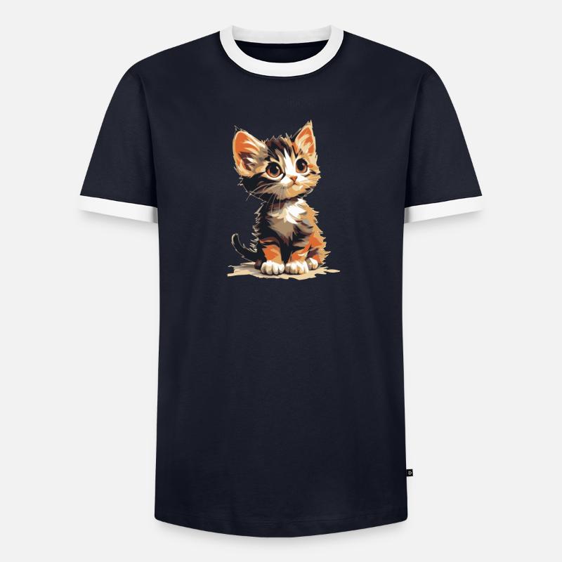 Chaton T-shirt contrasté Homme