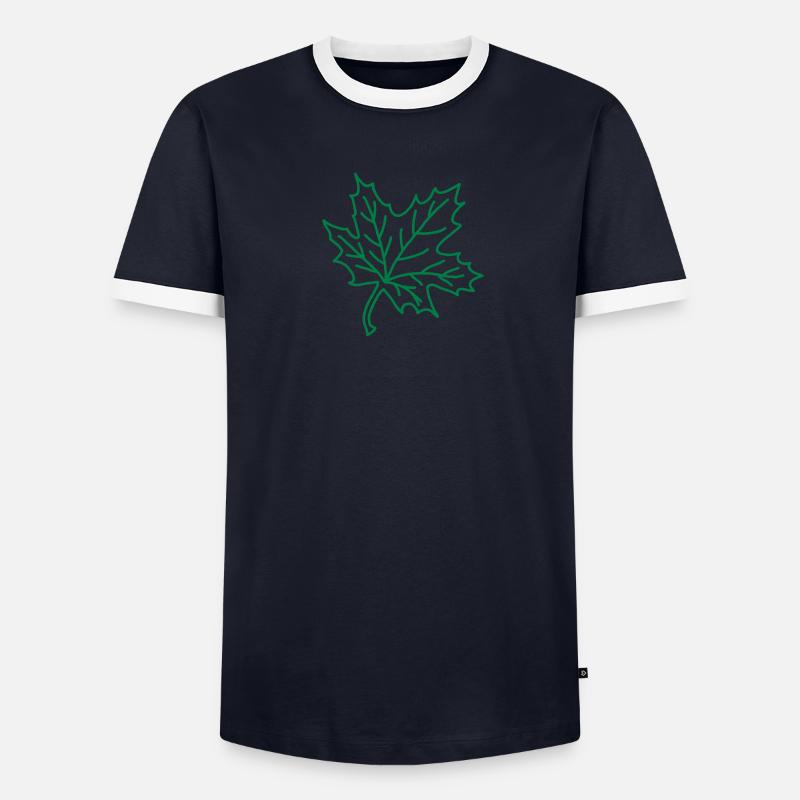 Feuille d'érable T-shirt contrasté Homme