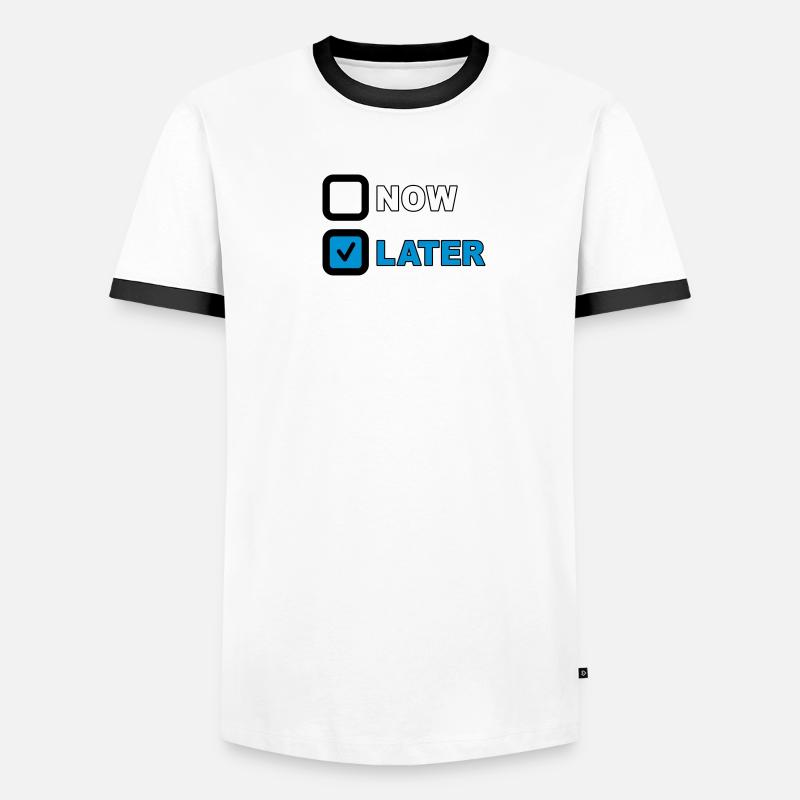 Now Later Question T-shirt contrasté Homme