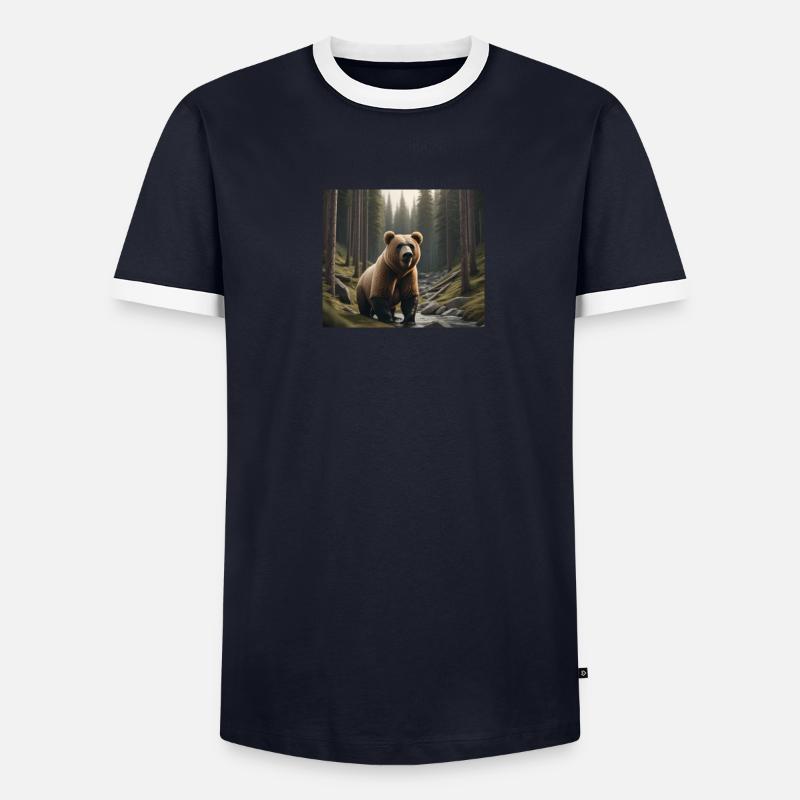 Bear ours T-shirt contrasté Homme