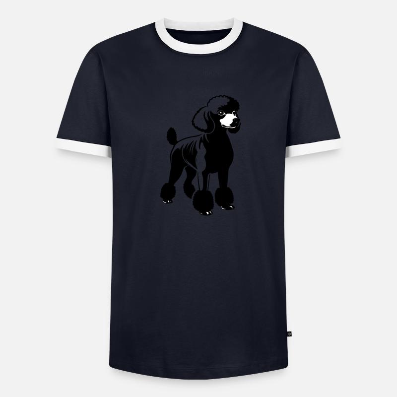 Caniche - Conception de chien de compagnie T-shirt contrasté Homme