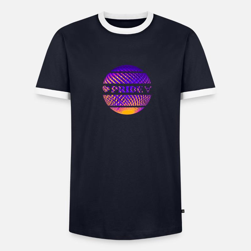 Boule disco colorée Pride T-shirt contrasté Homme
