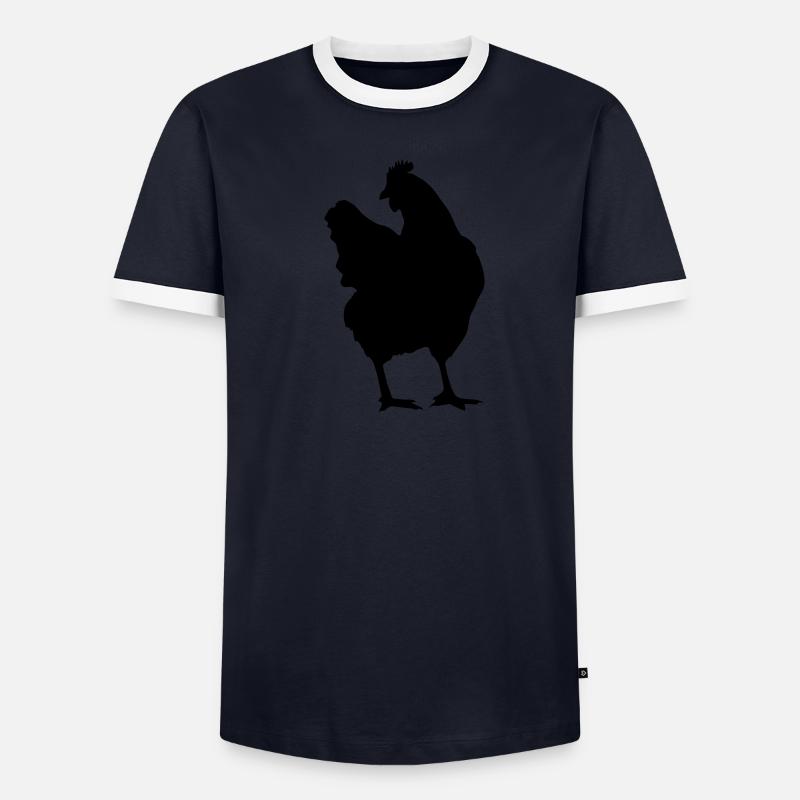 poulet T-shirt contrasté Homme