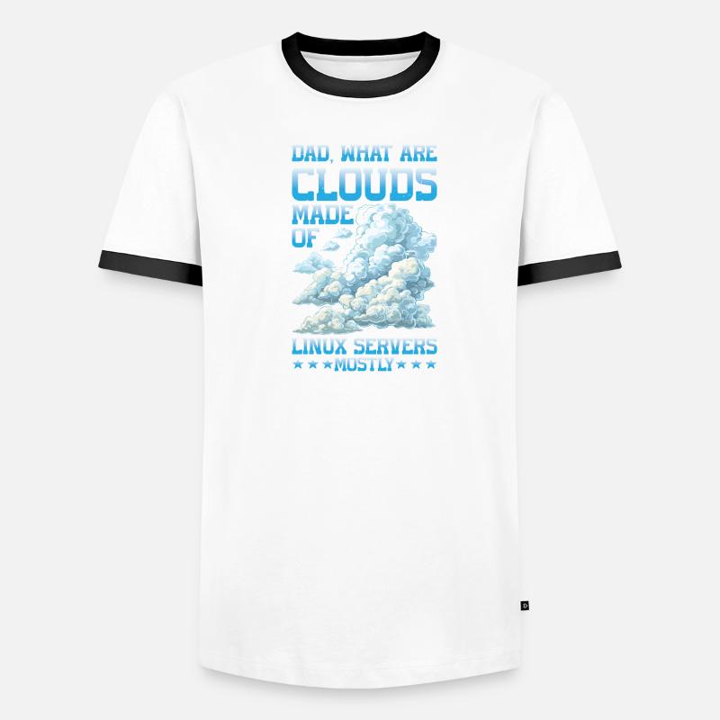 De quoi sont faits les clouds, les serveurs Linux 25 pour la plupart T-shirt contrasté Homme