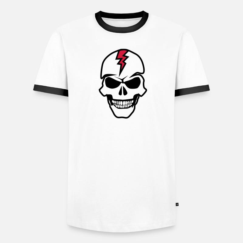 death head skull eclair dead haed Men's Ringer Shirt