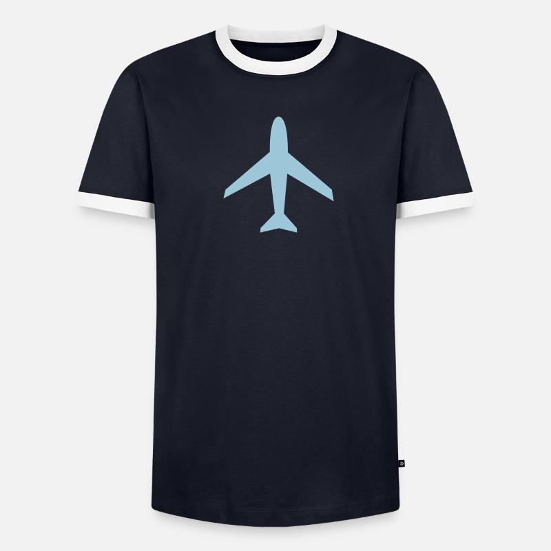 plane T-shirt contrasté Homme