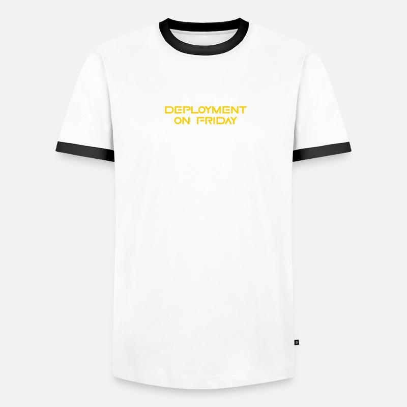 Deployment on Friday - Einfach nein! Männer Kontrast-T-Shirt