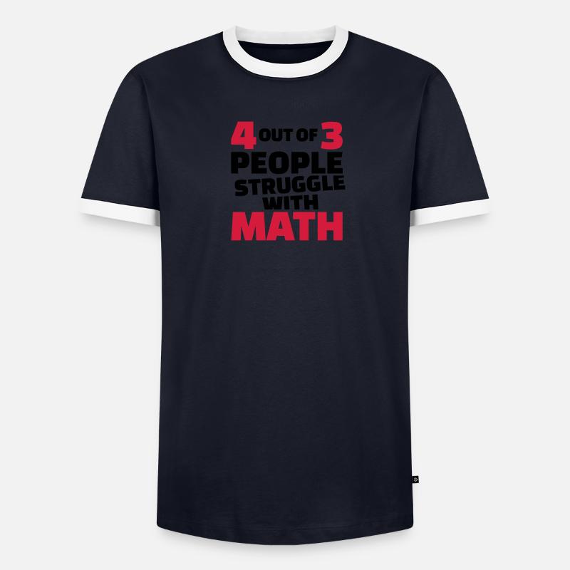 Mathe Männer Kontrast-T-Shirt