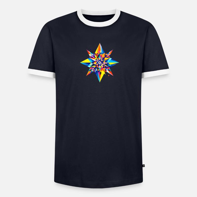 Stern Männer Kontrast-T-Shirt