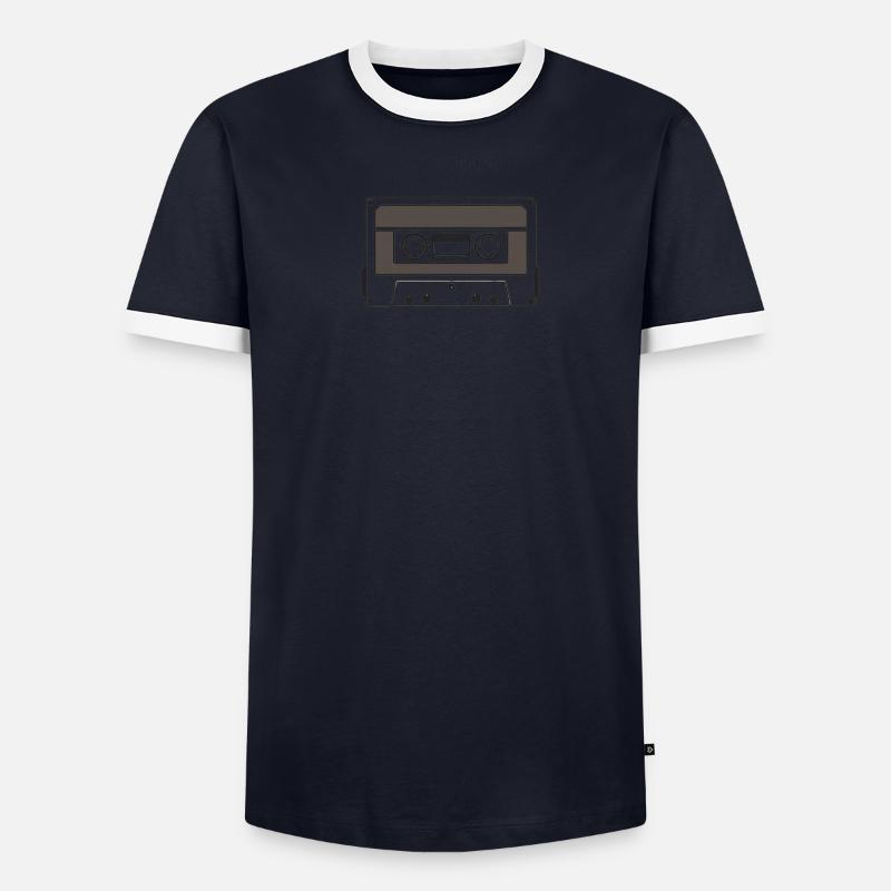 Kassette Männer Kontrast-T-Shirt