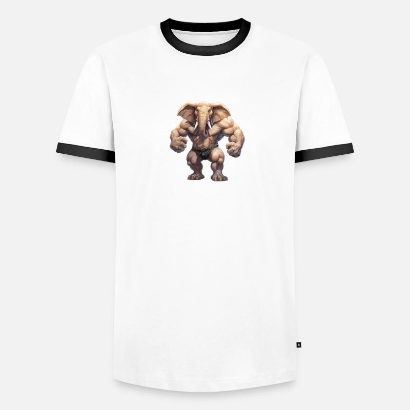 Bodybuilder Eléphant T-shirt contrasté Homme