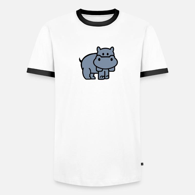 Nilpferd Männer Kontrast-T-Shirt
