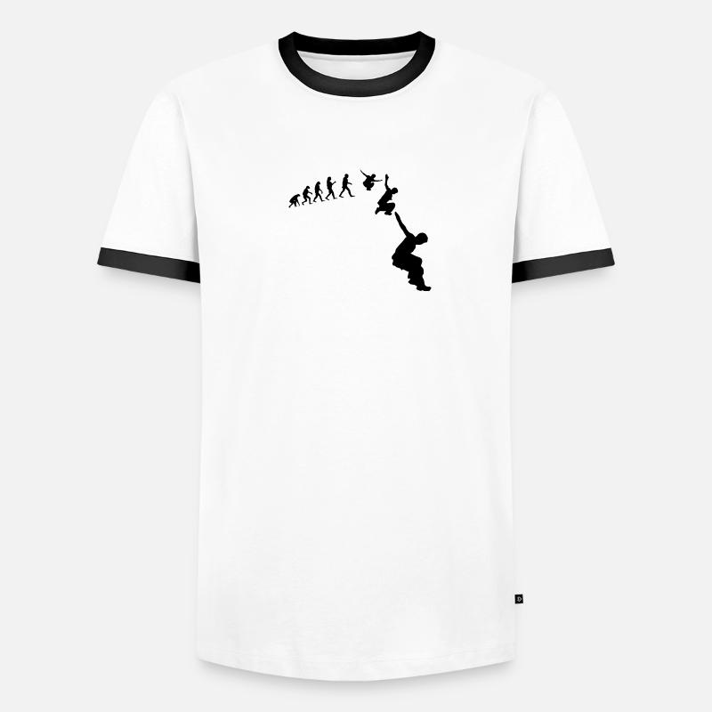Evolution Parkour Extremsport Männer Kontrast-T-Shirt