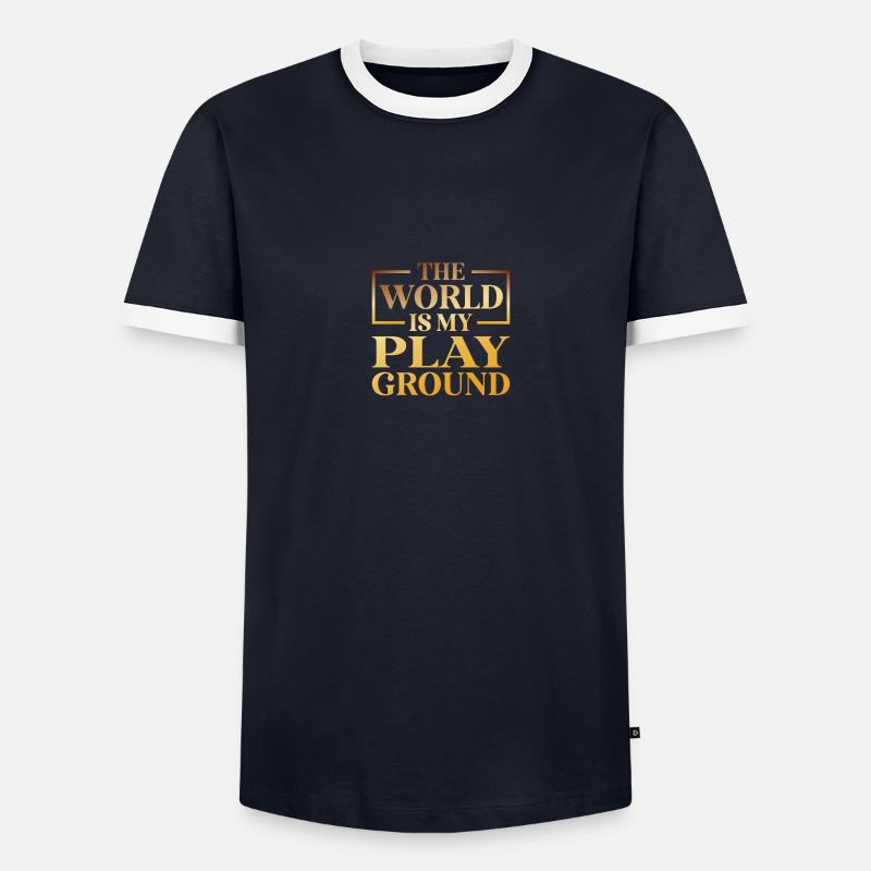 Le monde est mon terrain de jeu découvrir Escapism T-shirt contrasté Homme