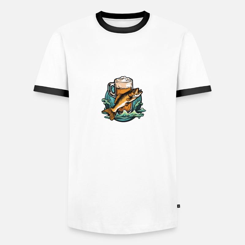 Pêche Pêche Bière T-shirt contrasté Homme