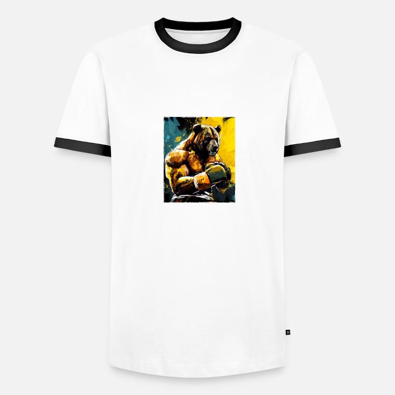 Boxe boxer Grizzly Bear T-shirt contrasté Homme