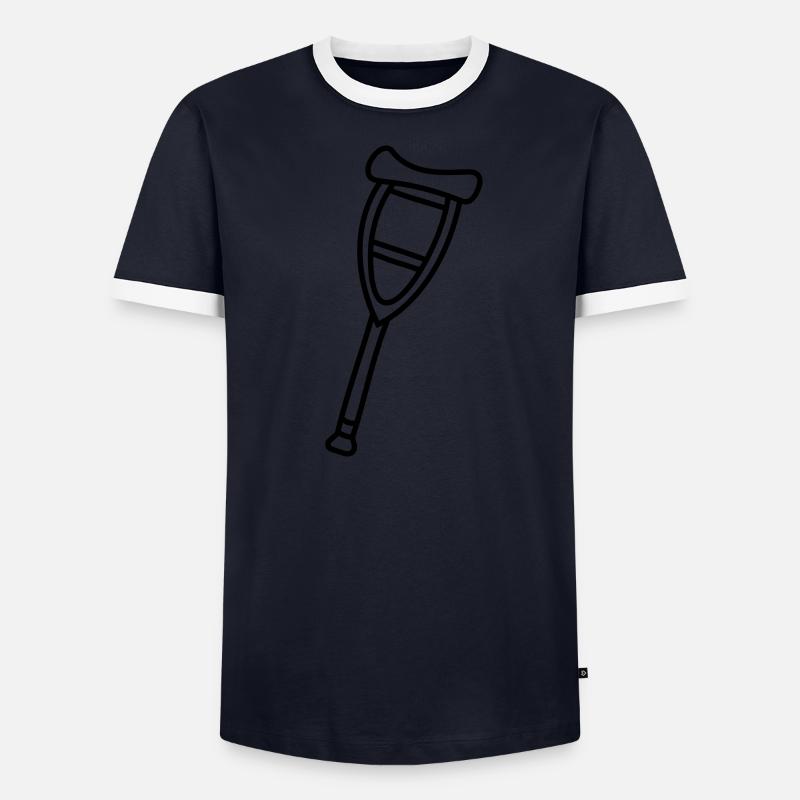 Krücke Männer Kontrast-T-Shirt