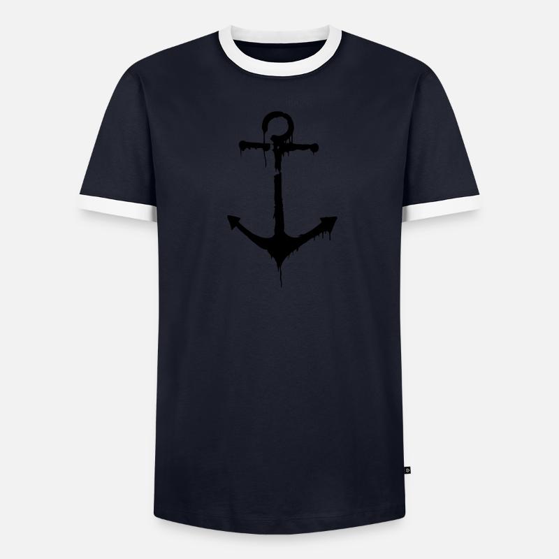 Anker Anchor Männer Kontrast-T-Shirt