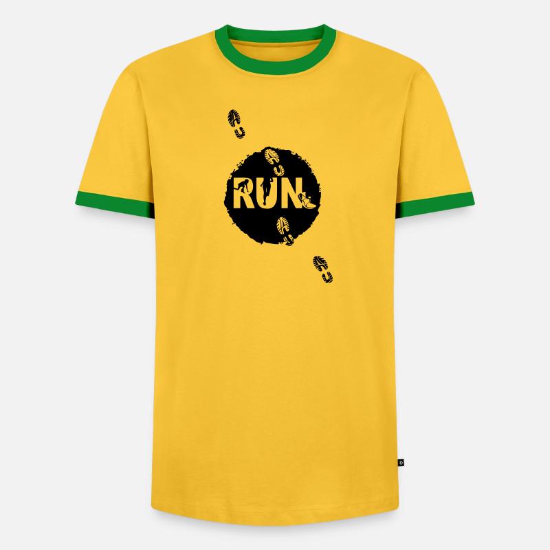 Statement run - Männer Kontrast-T-Shirt - undefined