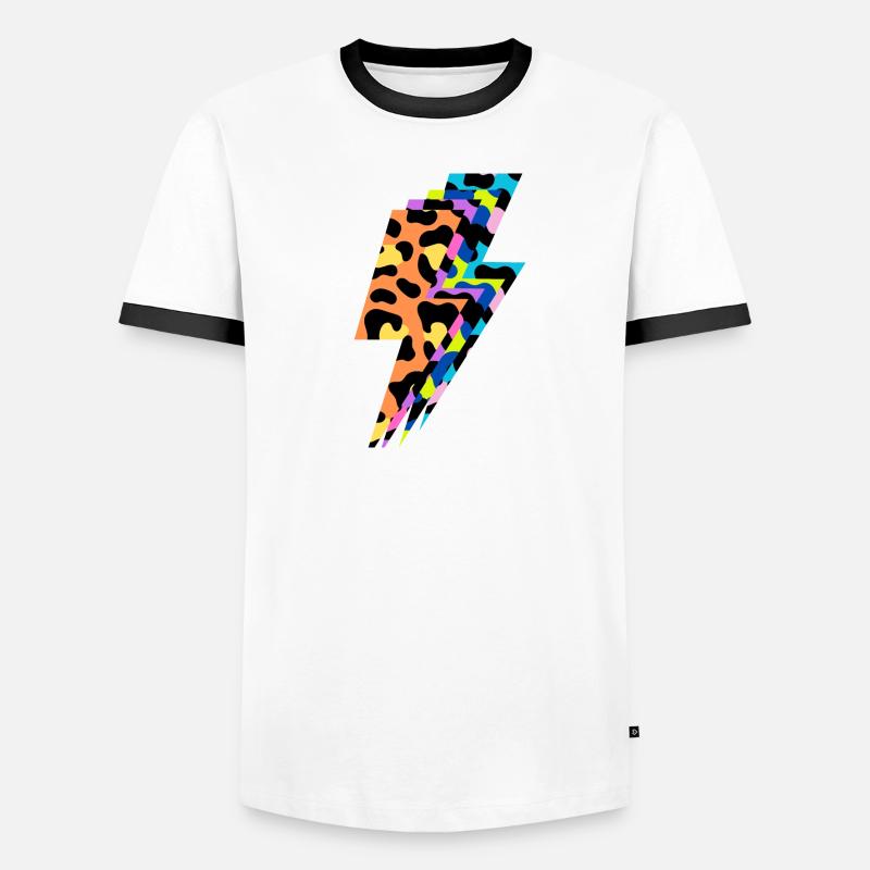 Lightning léopard multicolore T-shirt contrasté Homme
