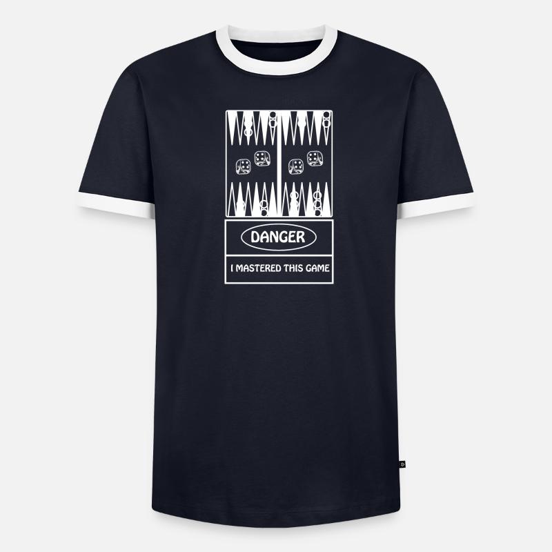 boardgame chess backgammon game night - Männer Kontrast-T-Shirt - undefined