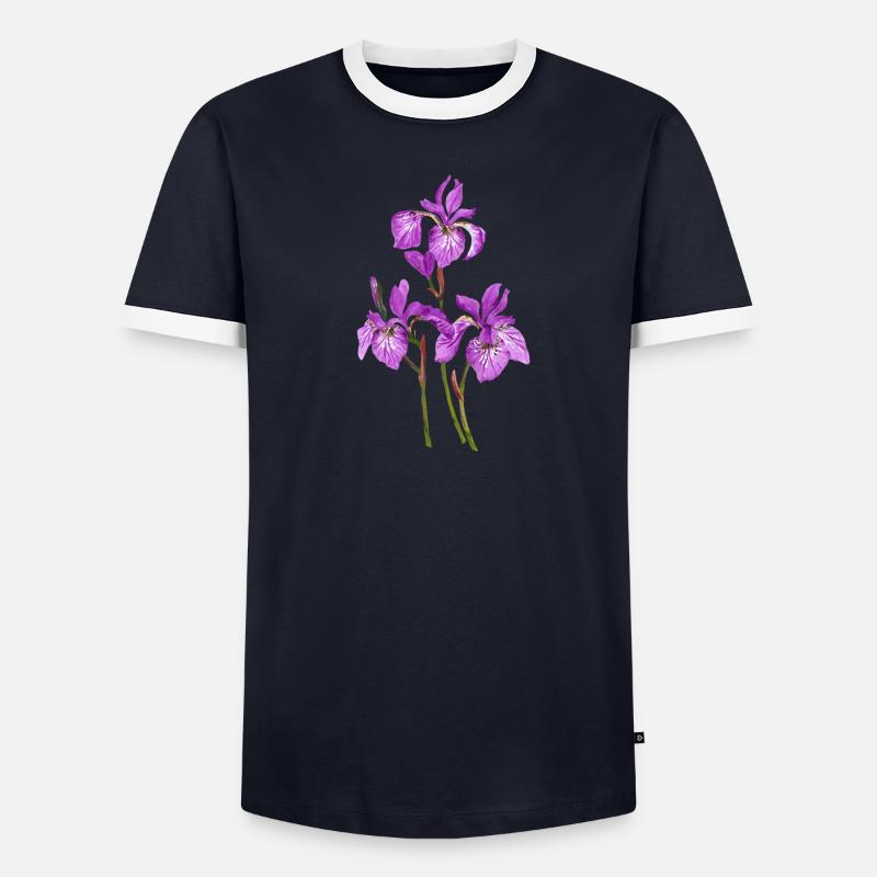 Fleur T-shirt contrasté Homme