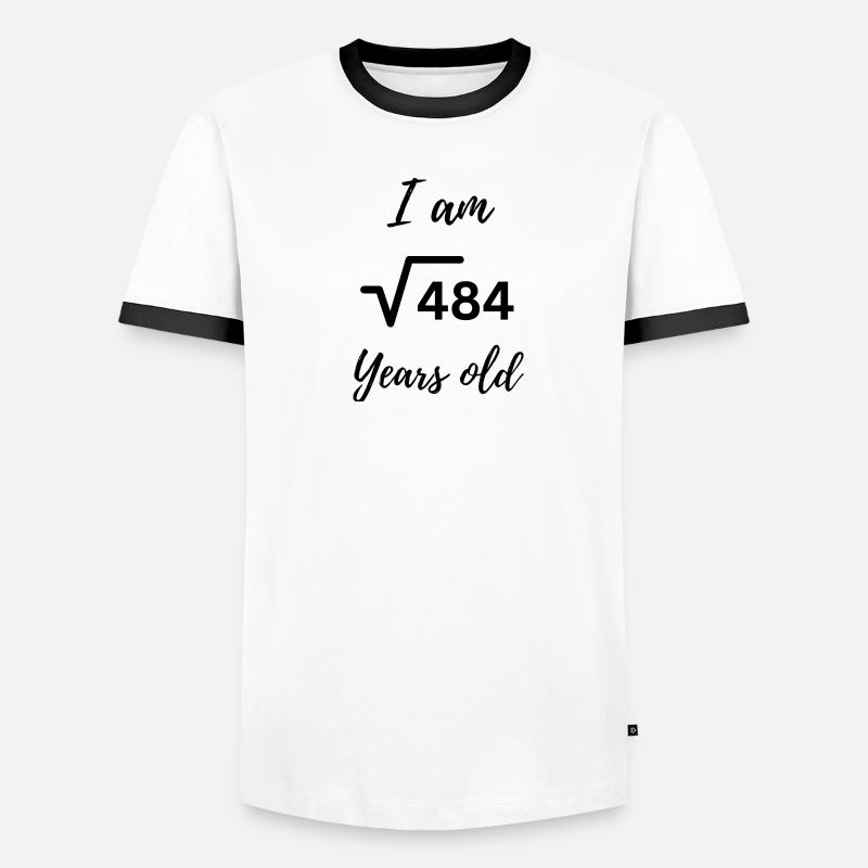 22 ans – Conception moderne du numéro d’anniversaire T-shirt contrasté Homme